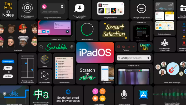 iPadOS 14带有重新设计的应用程序和通用搜索