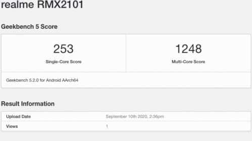 Realme C17基准测试和功能揭示