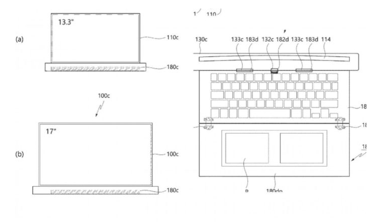 LG专利设计了可折叠屏幕的笔记本电脑